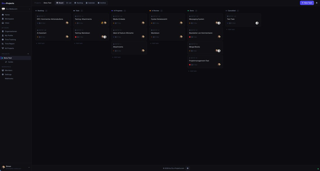 DLx-Projects Dashboard